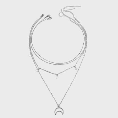 Five-pointed Star Crescent Pendant